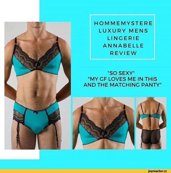 ﻿HOMMEMYSTERE LUXURY MENS LINGERIE ANNABELLE REVIEW
"SO SEXY"
"MY GF LOVES ME IN THIS AND THE MATCHING PANTY",Буквы на белом фоне,одежда,интрига