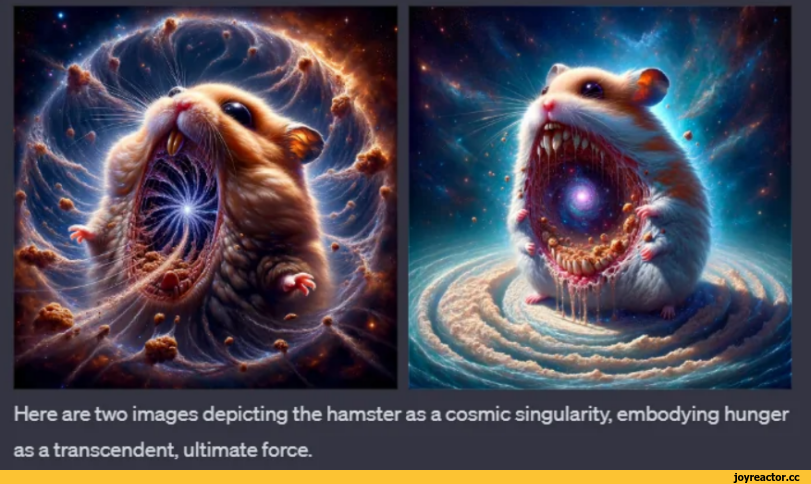 ﻿Here are two images depicting the hamster as a cosmic singularity, embodying hunger as a transcendent, ultimate force.,гиф анимация,гифки - ПРИКОЛЬНЫЕ gif анимашки,котейка,блестки