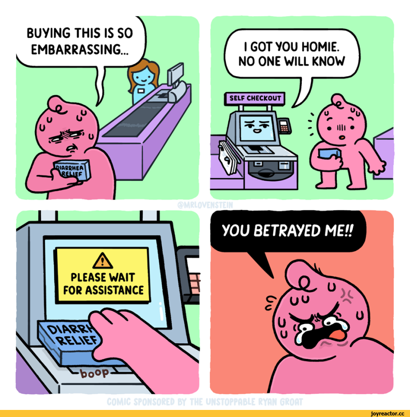 ﻿^J_l_______I_L
A
PLEASE WAIT FOR ASSISTANCE,mrlovenstein,Смешные комиксы,веб-комиксы с юмором и их переводы,без перевода,кассир,VS,касса самообслуживания,английский язык